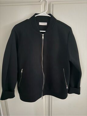 Everlane Black Zip-Front Bomber Jacket